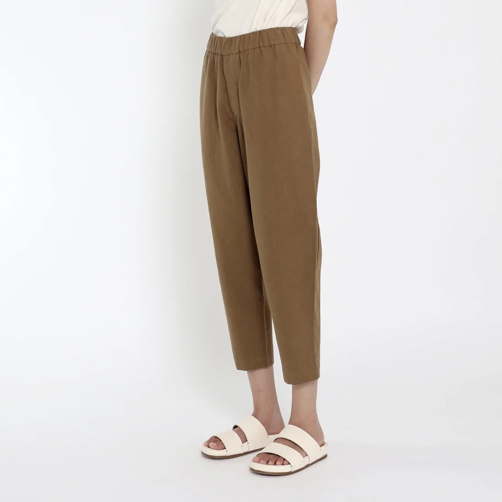 7115 by Szeki SIGNATURE ELASTIC PULL-UP‎ TROUSER Sz M CANVAS EDITION CARAMEL - Picture 3 of 9